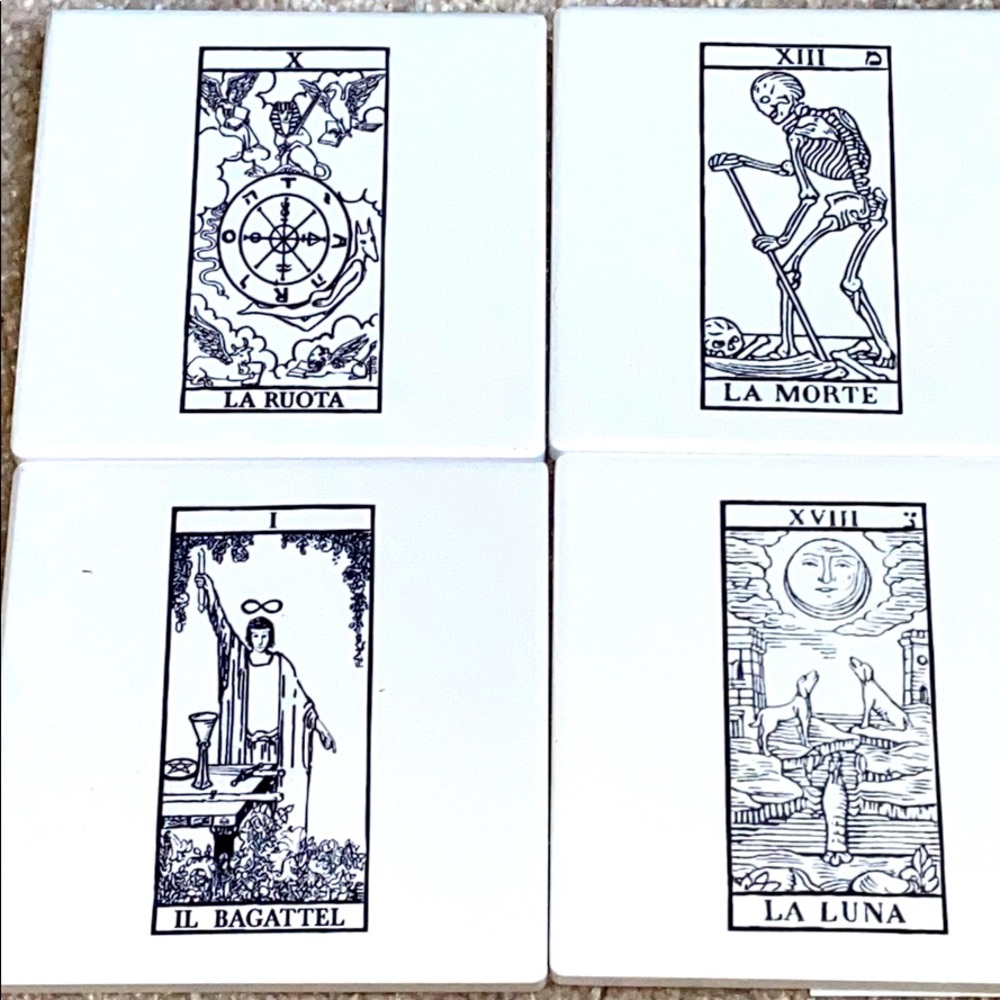 COPY - 4 Tarot coasters